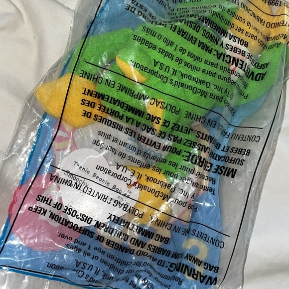 Teenie Beanie Babies Smoochy the Frog #3 McDonald’s 1999 Ty Inc Collect - Picture 1 of 5